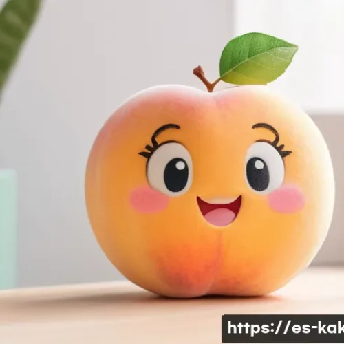 어피치의 대담함과 매력 - A charming, anthropomorphic peach character named Apeach, radiating natural charisma and authenticit...
